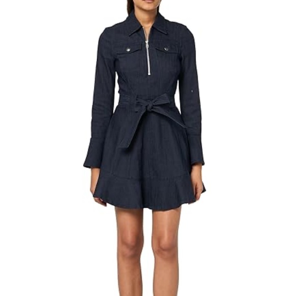 cinq a sept Dresses & Skirts - Cinq A Sept Violet Mini Denim Dress Size 4 Long Sleeve